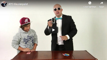 Het kleurenpalet - kaart trucje