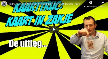 Kaart in zakje - kaart verdwijnt